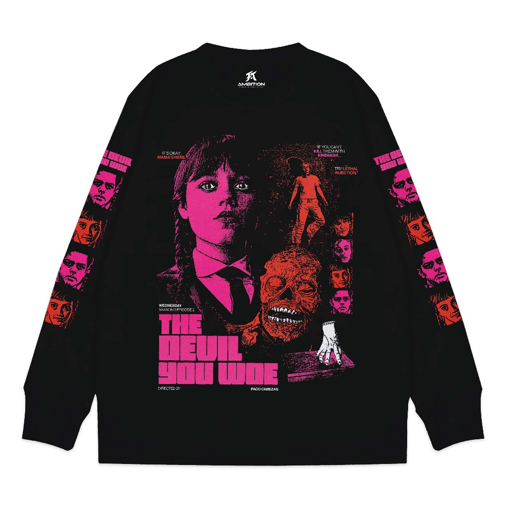 AMBITION Longsleeve Tshirt Injection I Long Sleeve Reguler Unisex I Kaos Lengan Panjang I LS-A8263