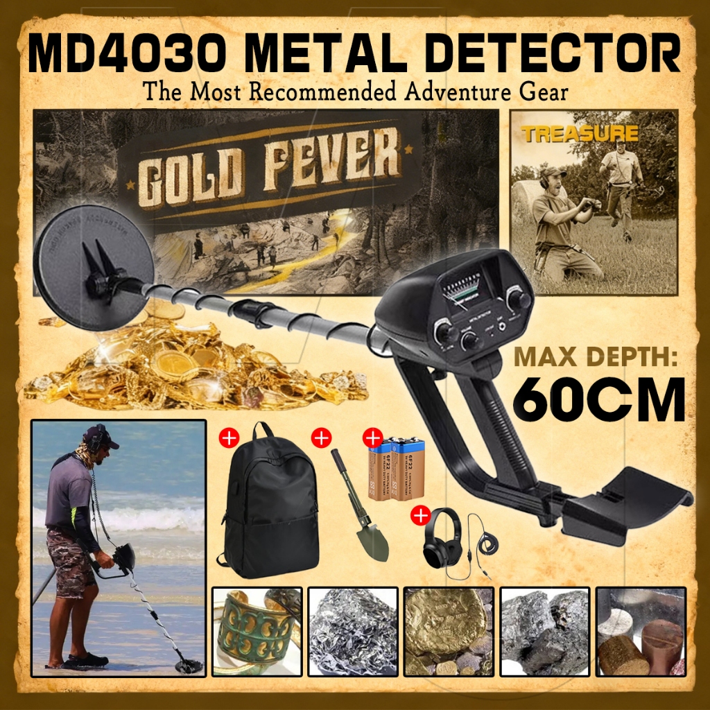 TIANXUN MD-4030 Detektor Logam Emas Metal Detector Bawah Pencari Alat Pendeteksi Penambang Emas Sens