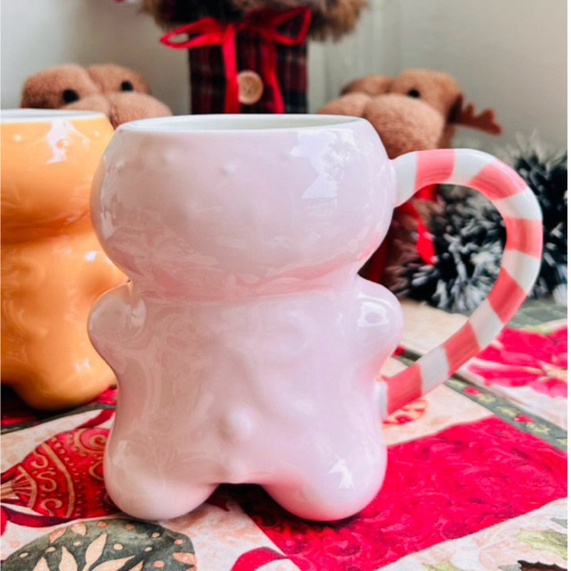 Mug Natal Aesthetic Warna Merah Hijau – Ceramic Holiday Mug 350ml