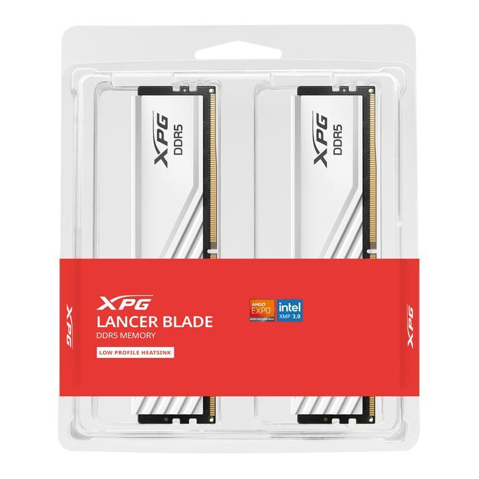 ADATA XPG RAM LONGDIMM DDR5 32GB (16GBX2) PC6000 LANCER BLADE RGB WHITE - RAM KOMPUTER - RAM KOMPUTE