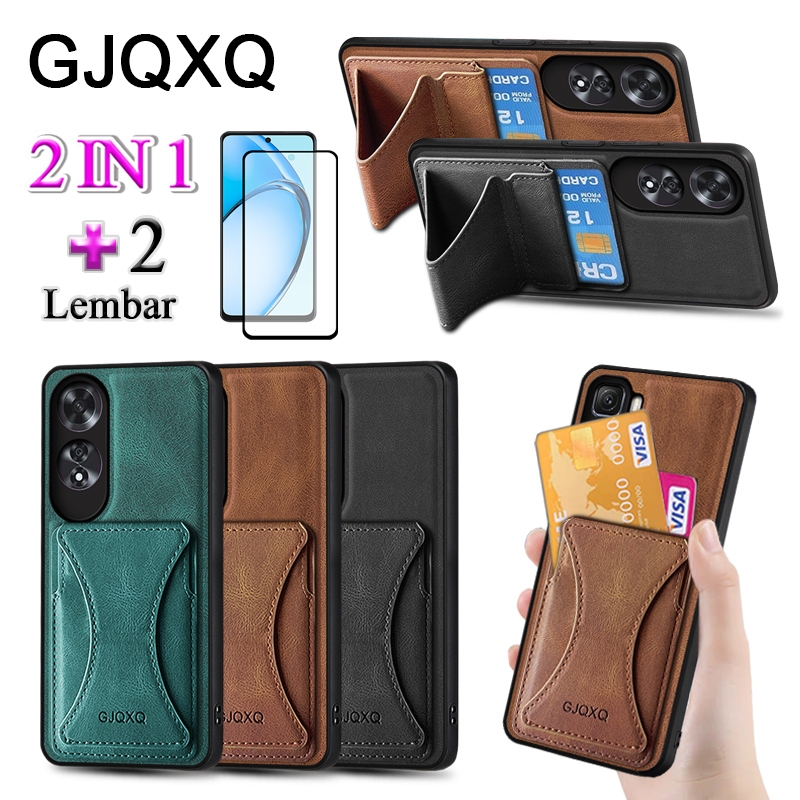 GJQXQ 2 In 1 Casing For OPPO A60 A53 A54 A55 A31 A77S A57 4G Find X8 F9 F17 F19 Pro Case Kulit Premi