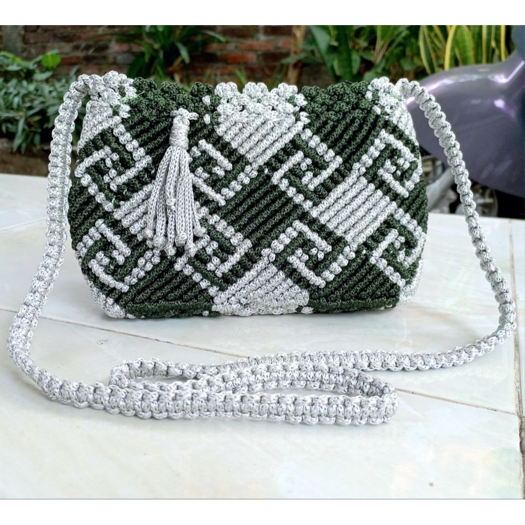 Tas Macrame Toraja / Tas Tali Kur Mewah / Tas Rajut Elegant / Tas anyam Talikur Berkualitas / Tas Ta