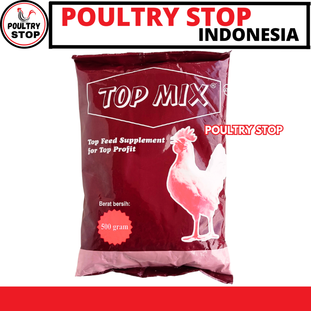 TOP MIX 500 GRAM MEDION - Top Mix Penggemuk Ayam - Top Mix Ayam Pedaging - Top Mix Ayam Petelur - To