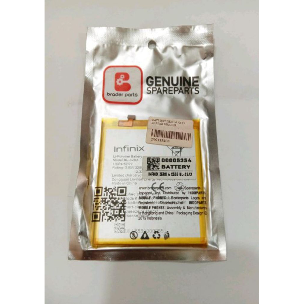 Baterai Batre Battery Infinix Zero 4 X555 BL-32AX BL32AX  Original 100% New Protector Garansi 6 Bula