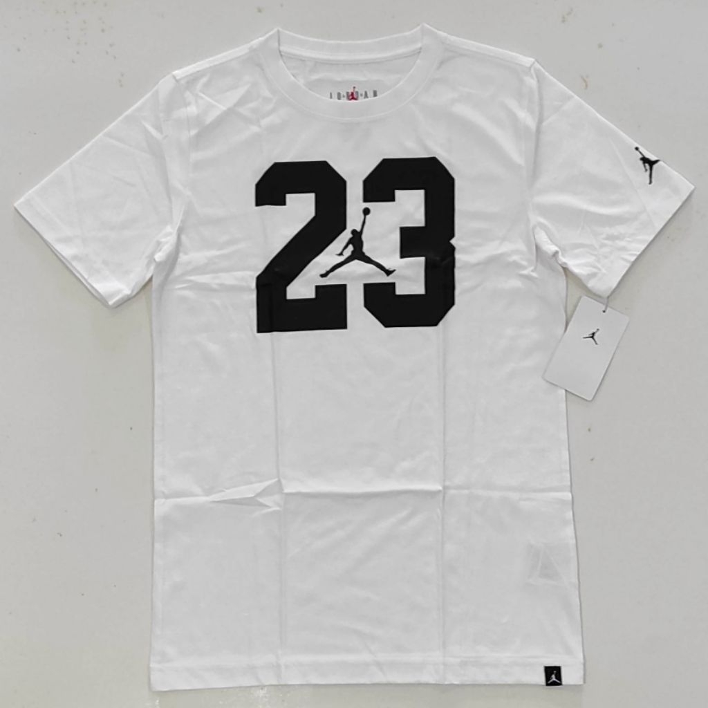 Baju Kaos Anak AIR JORDAN KIDS Seasonal Core Tee White Black Original *LIMITED STOCK