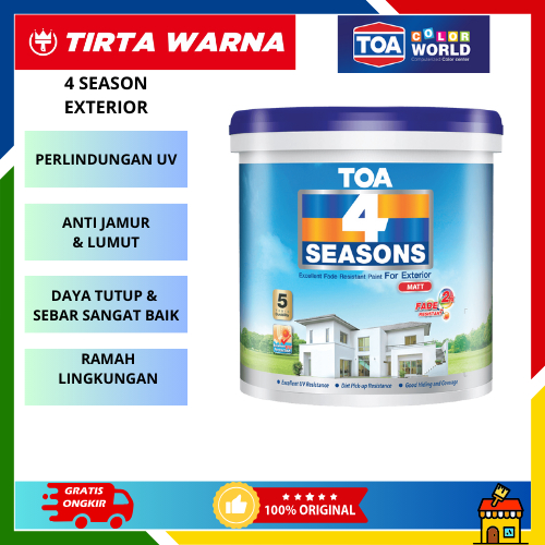 Toa Cat Tembok Exterior Tinting 5 Kg Harga BY Request Warna