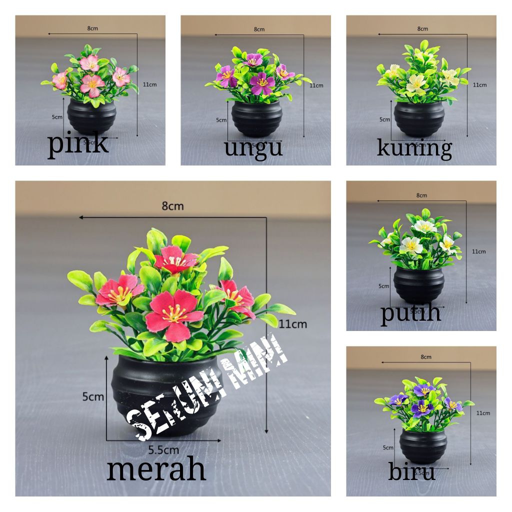 Bunga Hias Meja Dinding Plastik/Bunga Artifisial Seruni mini