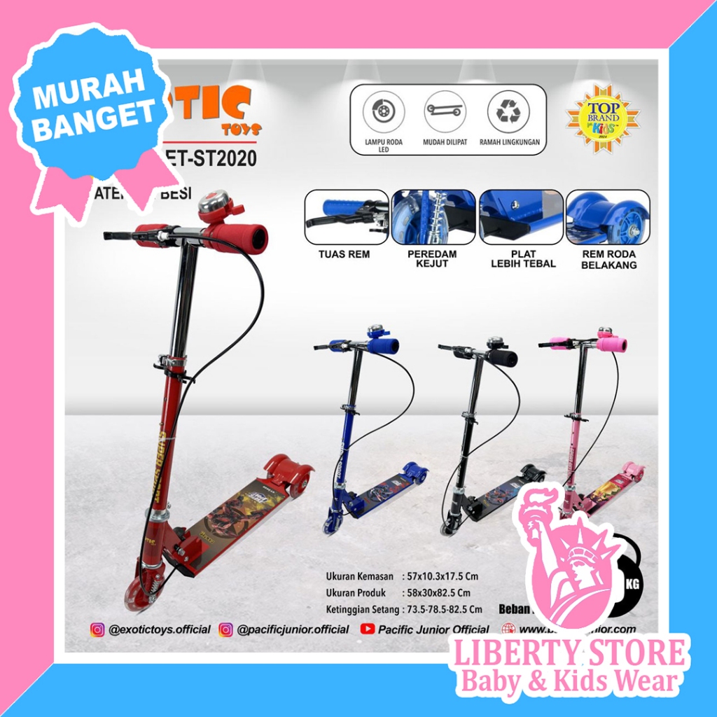 SCOOTER EXOTIC ST-2020 MAINAN ANAK SKUTER OTOPET