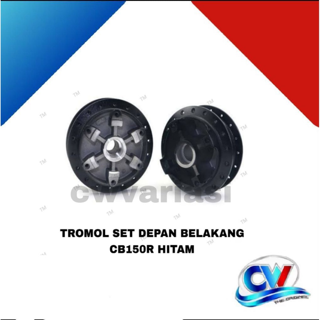 Tromol Set Depan Belakang CBR150R Hitam