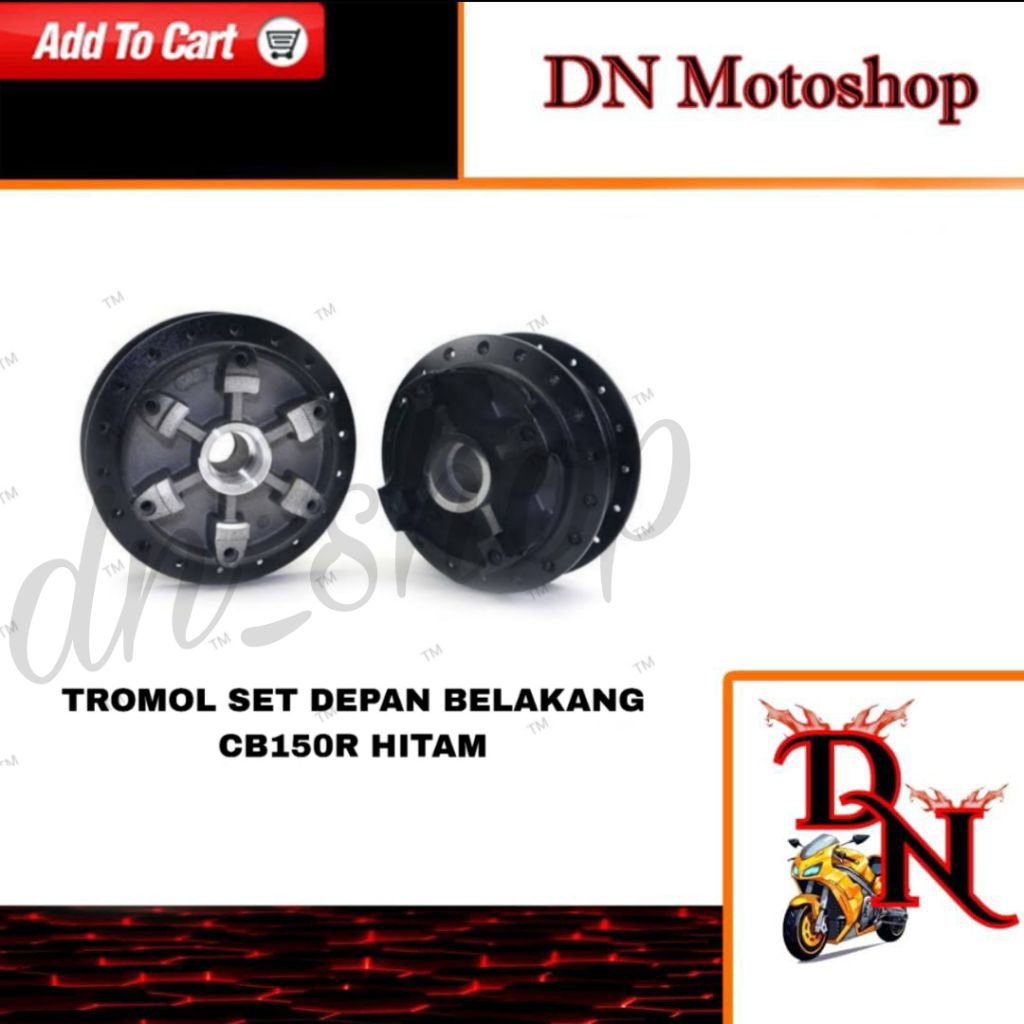 Tromol Set Depan Belakang CBR150R Hitam