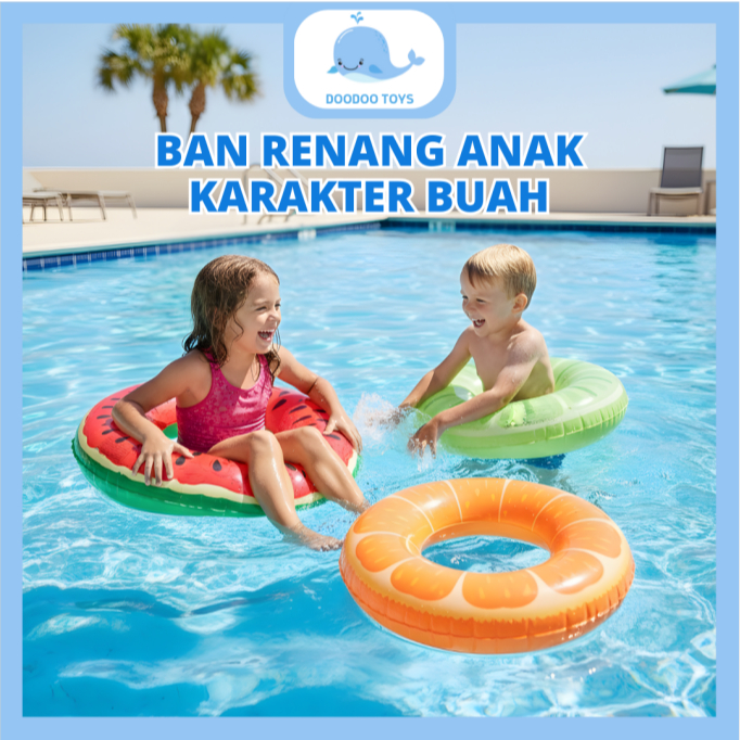 Pelampung Renang Anak & Dewasa Ban Angin Motif Buah ban renang anak dewasa pelampung buah lucu