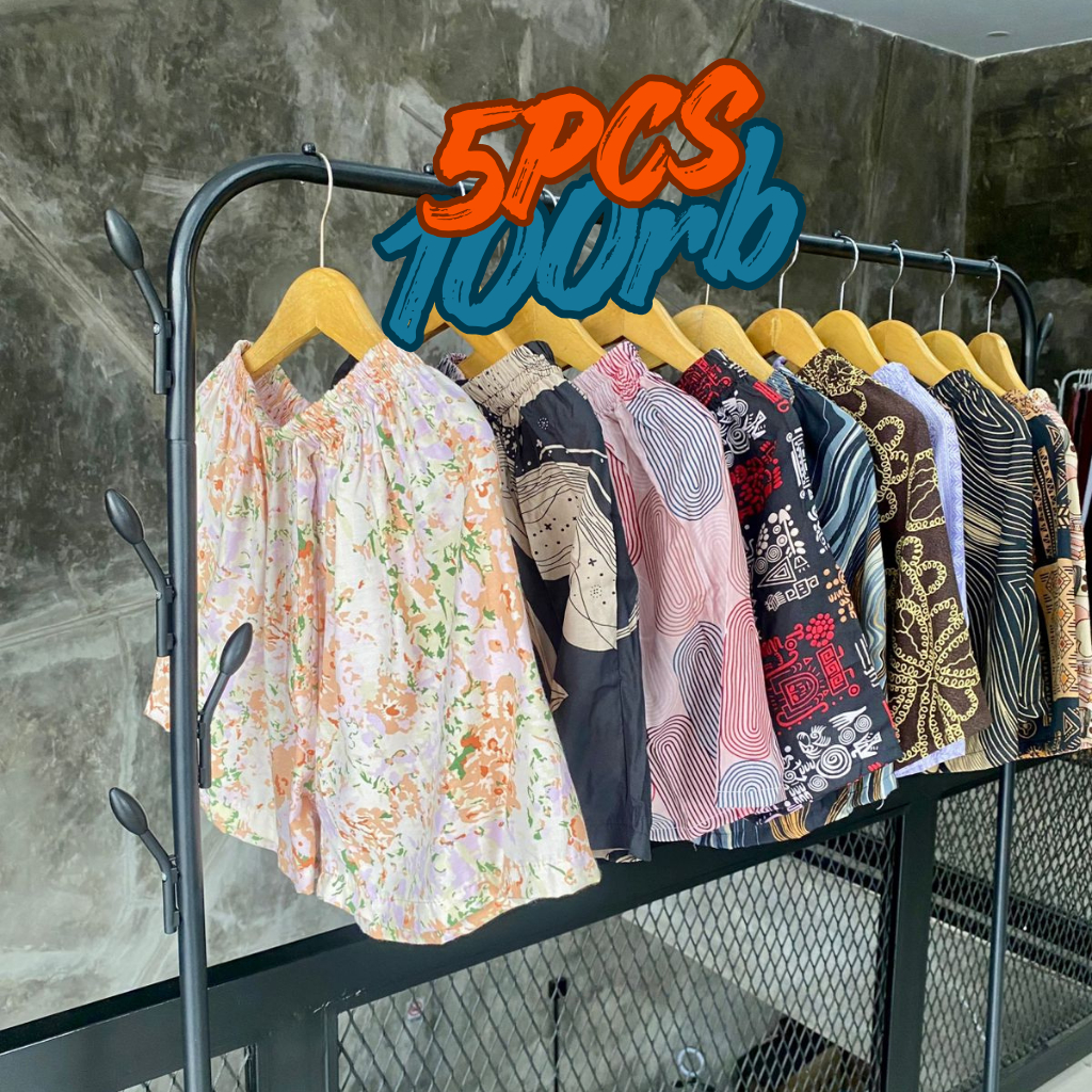 Celana Pendek Motif Colorfull – Paket Borongan 5 pcs Celana Santai Daily Wear Celana Santai Pria/Wan