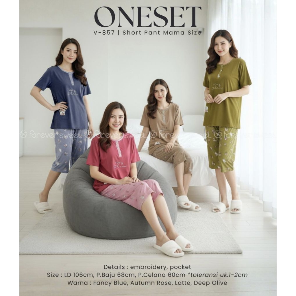 GROSIR Baju Tidur FOREVER Sweet Concept 3/4 Mama Size V 529 - 2, V 294, FSMMS 176, V 768, V 762, RMS