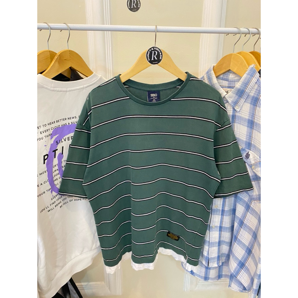 Tshirt spao salur stripe vintage