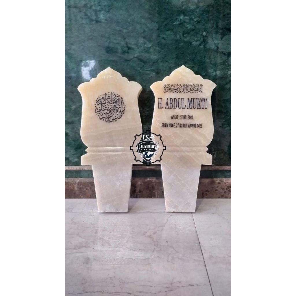 MAESAN PATOK BATU ONIX KALIGRAFI/PATOK MAKAM MURAH/NISAN PATOK BATU ONIX