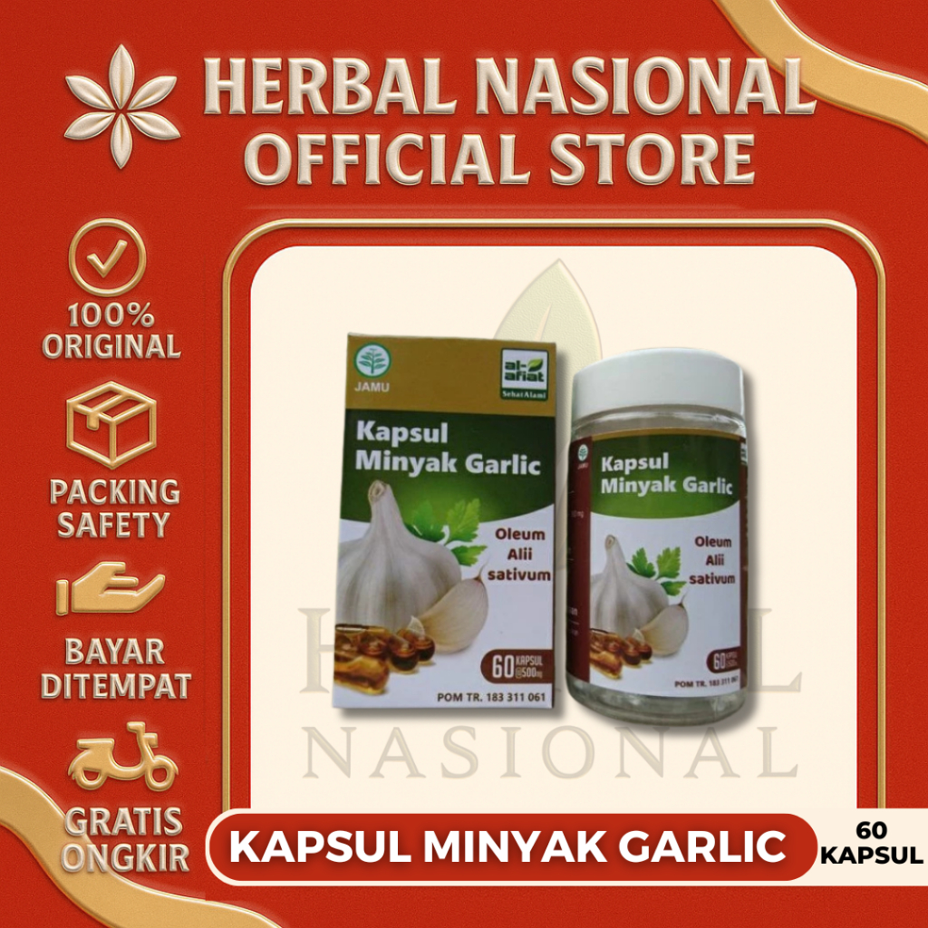 KAPSUL MINYAK GARLIC Al Afiat - Garlic Oil Bawang Putih 60 kapsul