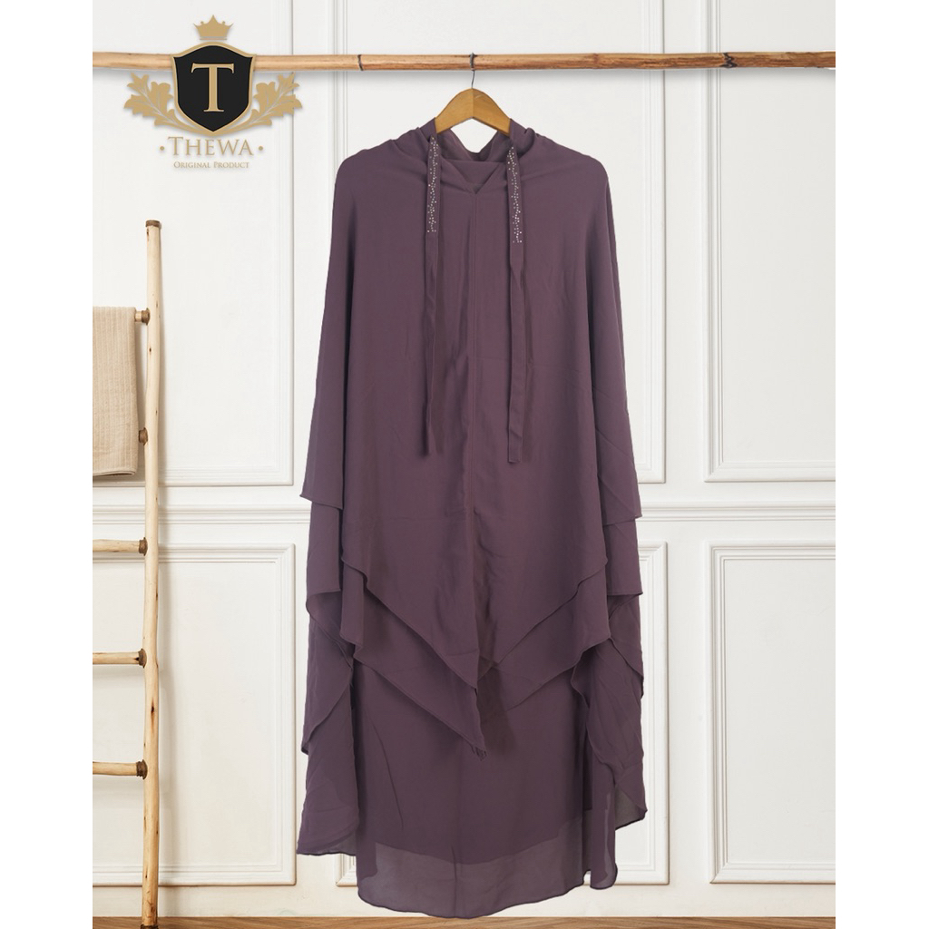 THEWA- Hijab Amira tali printing ceruty bebydol