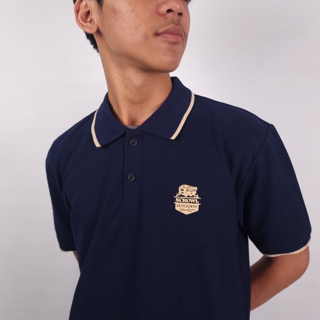 Scrowl Polo Shirt Original – Kaos Polo Kerah Pria Dewasa Gaya Korea Premium