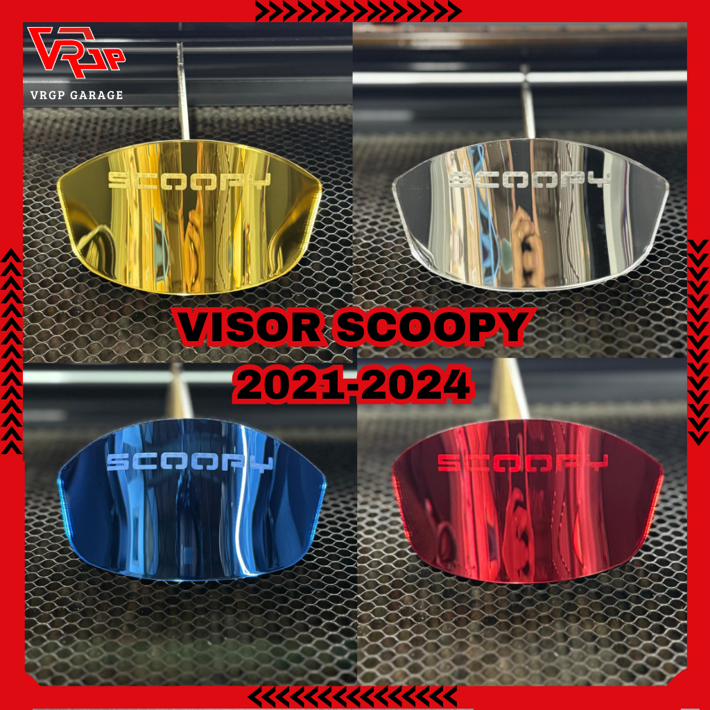 Visor Scoopy 2021-2024 Aksesoris Motor Skuter Pelengkap Tampilan