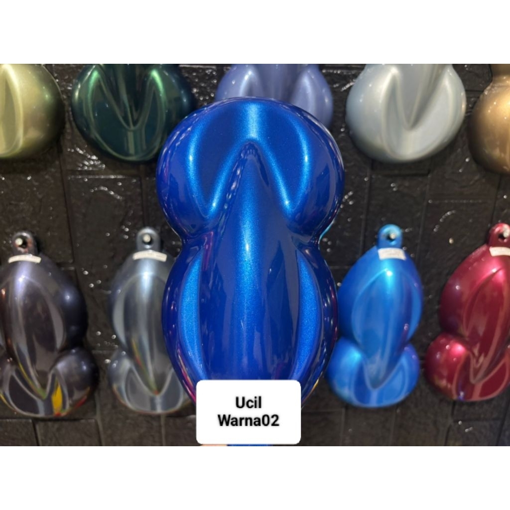 cat biru galaxy metalik bahan pu/cat biru galaxy metalik