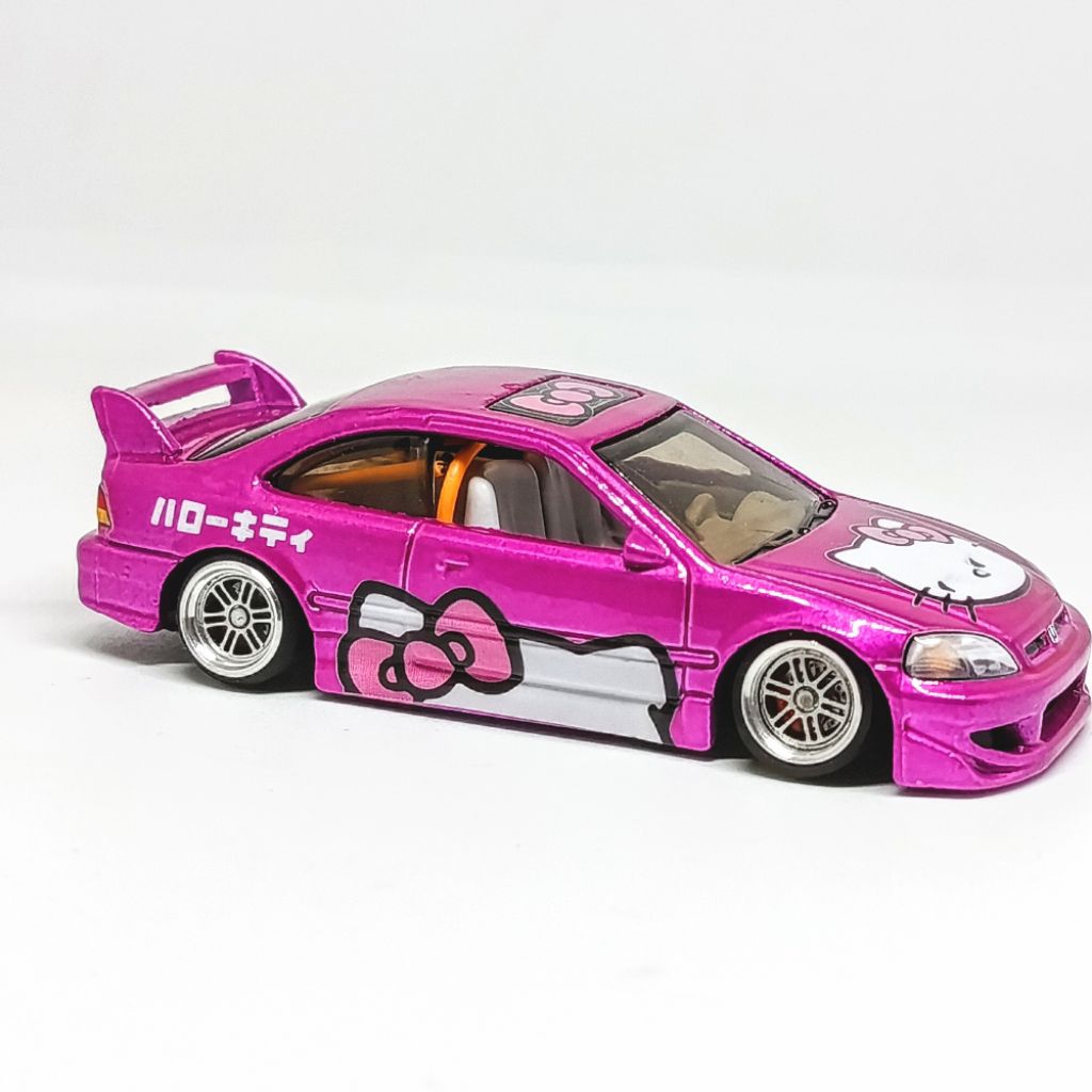 hotwheels Honda Civic si hello Kitty custom