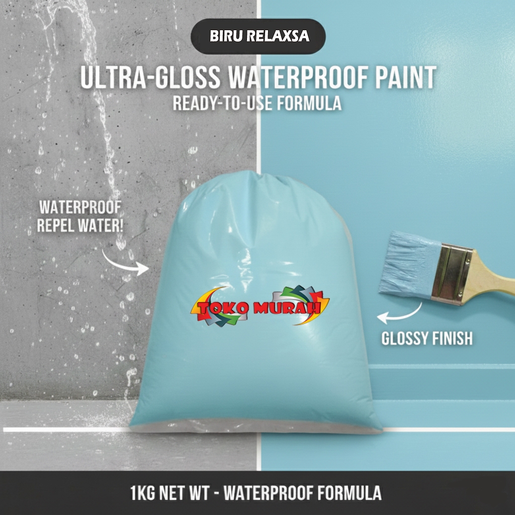 Cat Tembok Anti Air & Jamur / Cat Kiloan / Cat Tembok 1Kg / Cat Tembok Warna Hijau Relaxsa