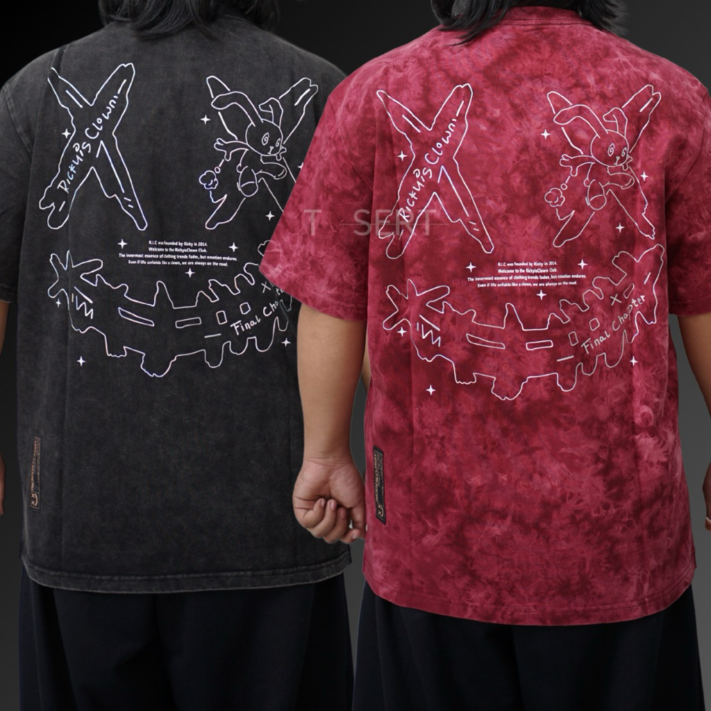 Ricky Is Clown Neon Clown Rabbit Hologram Tee Original / Baju Kaos Ricky Is Clown Authentic
