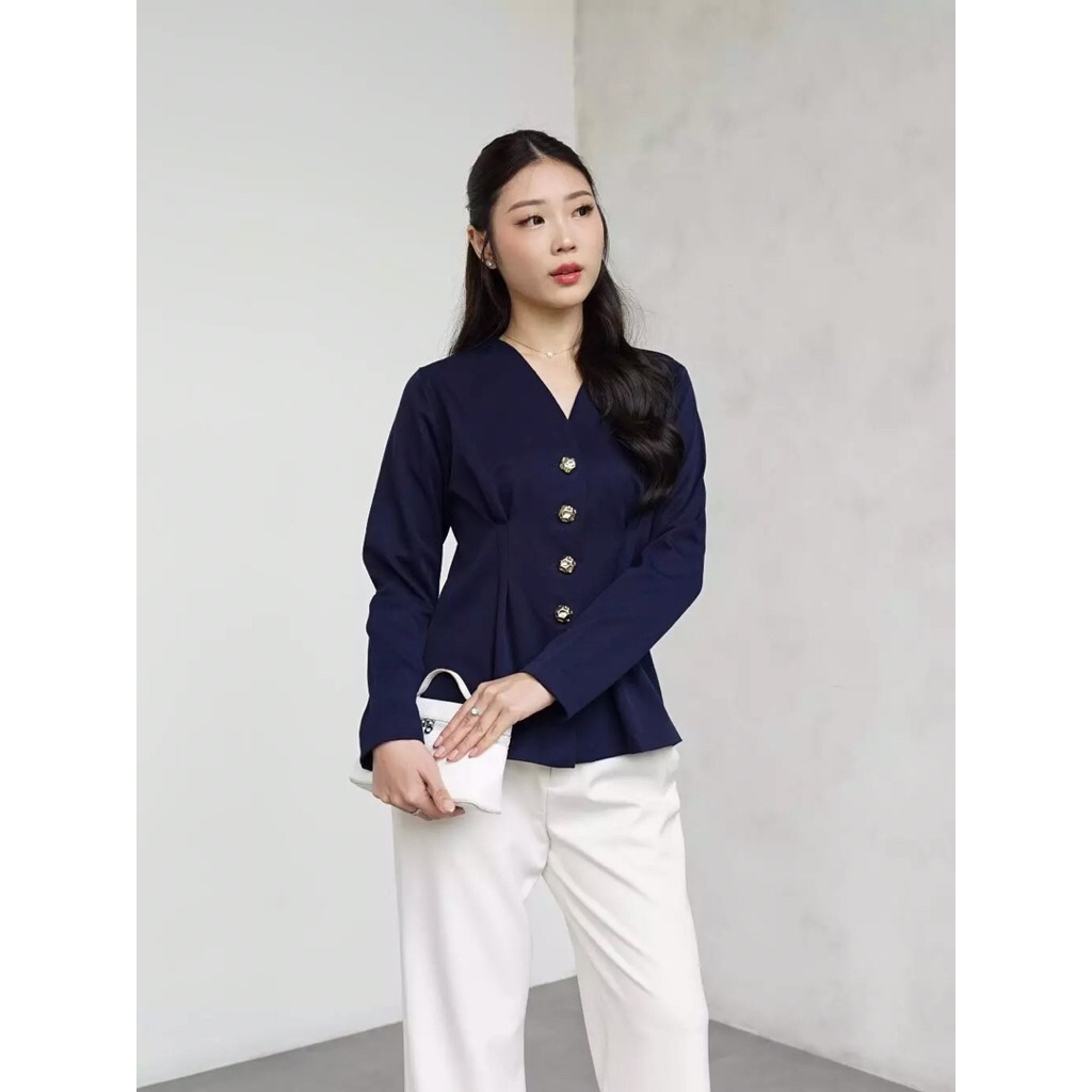 Zora Top - Atasan Wanita Terbaru - Atasan Kemeja Wanita Tangan Panjang - Atasan Blouse Lengan Panjan