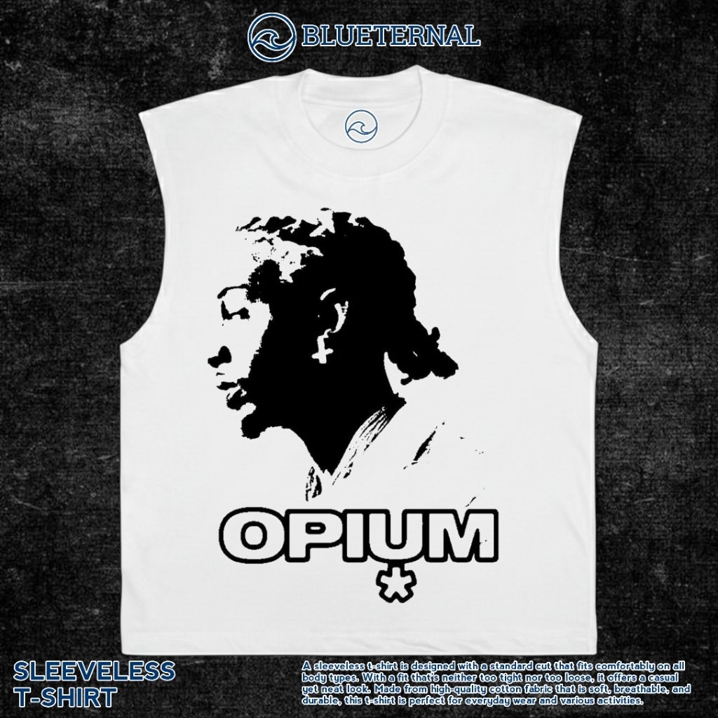 KAOS BAJU SINGLET OPIUM | SINGLET PUTIH | SINGLET BAND | KAOS BAND | BAND METAL | LEKBONG PRIA | LEK