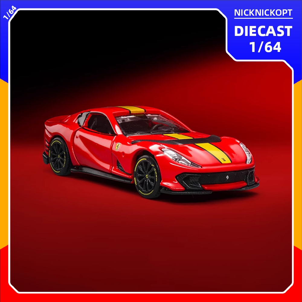 Bburago 1:64 Ferrari Daytona SP3 812 Laferrari F40C 458 F12 SF90 Diecast Miniatur Mainan Toy