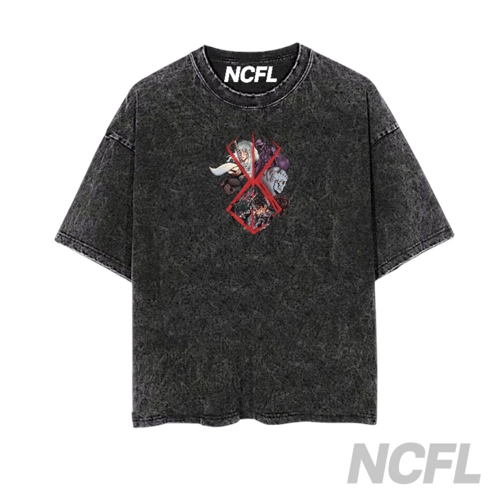 NCFL KAOS ANIME BERSERK | TSHIRT ANIME BERSERK | KAOS VINTAGE ANIME BERSERK | KAOS WASHING PREMIUM |