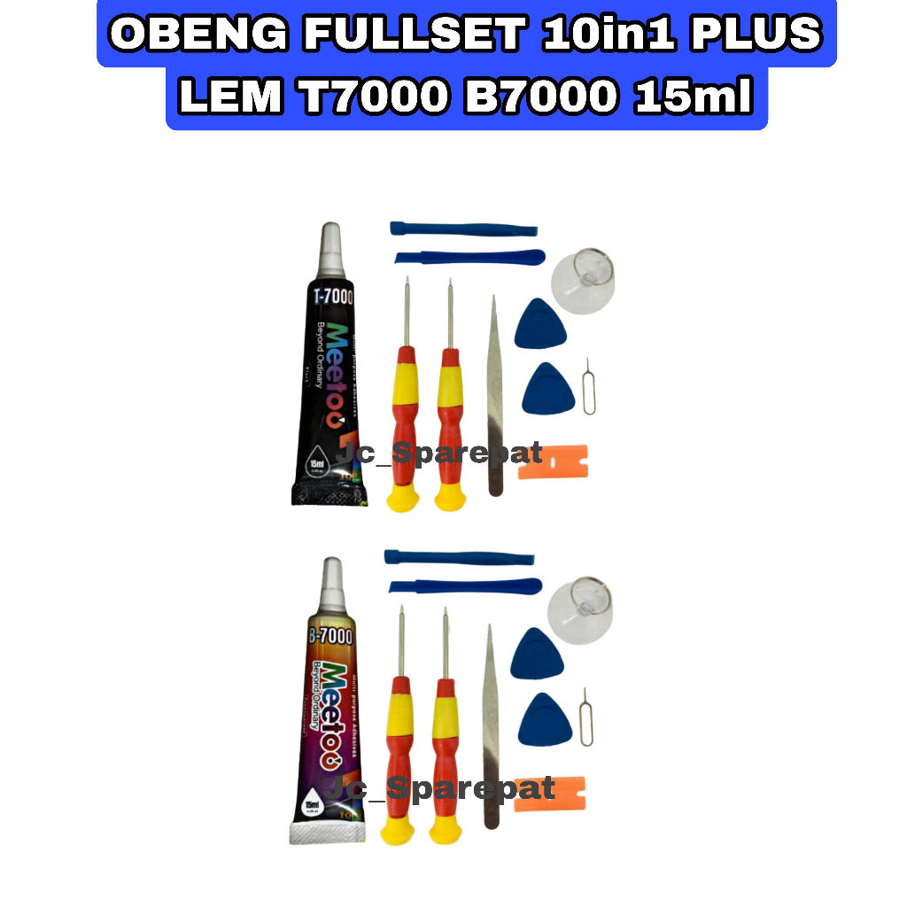 OBENG 10IN1 PLUS LEM ALAT BUKA LCD BATERAI BAUT SEMUA TIPE HP