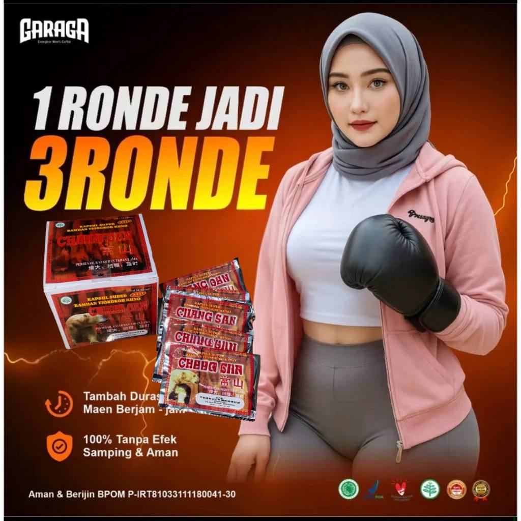 GARAGA Gingseng Stamina Pria Kuat KeTahanan Lama Original BPOM Halal Rasa Caramel