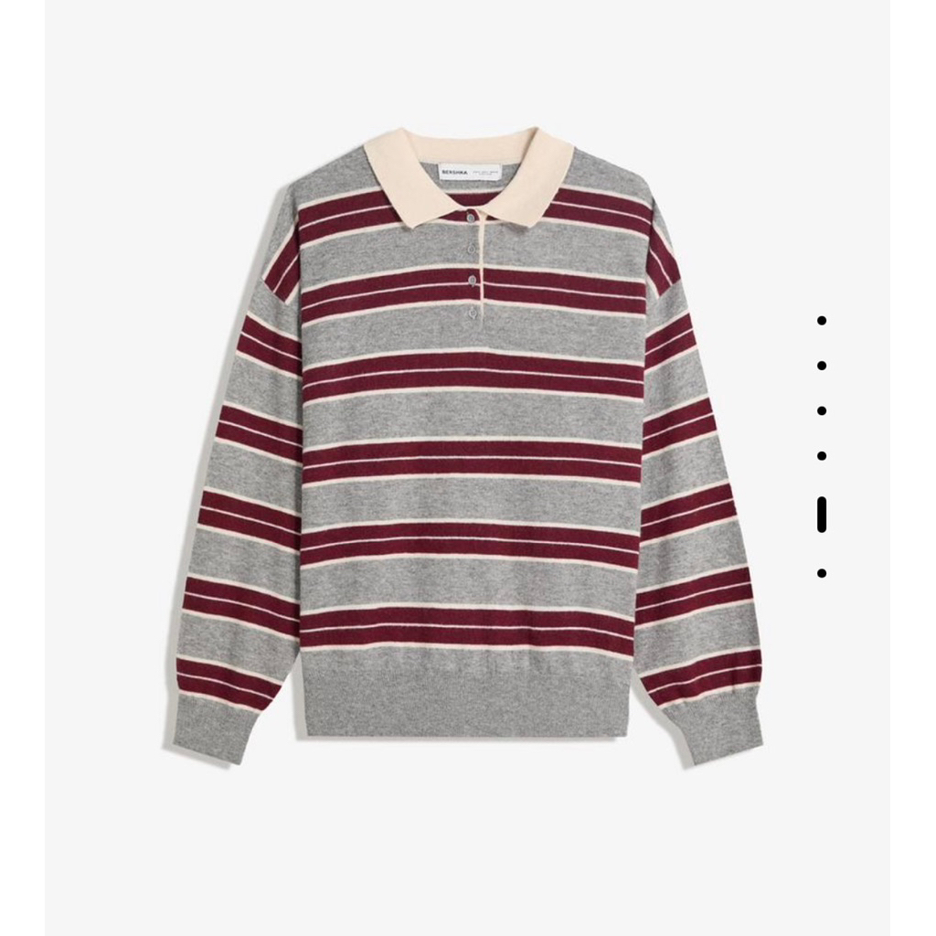Jastip Bershka Sweater Kerah Polo