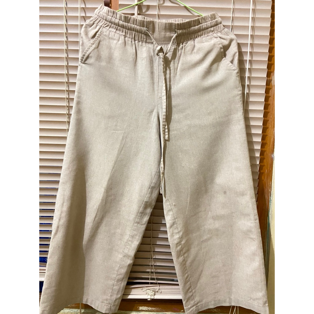 Celana Kulot Wanita - Celana Bahan Cream