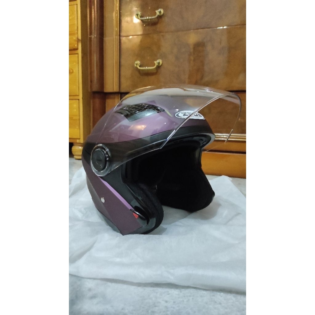 Helm Zeus ZS 610 Doff Purple BNIB Ukuran XL