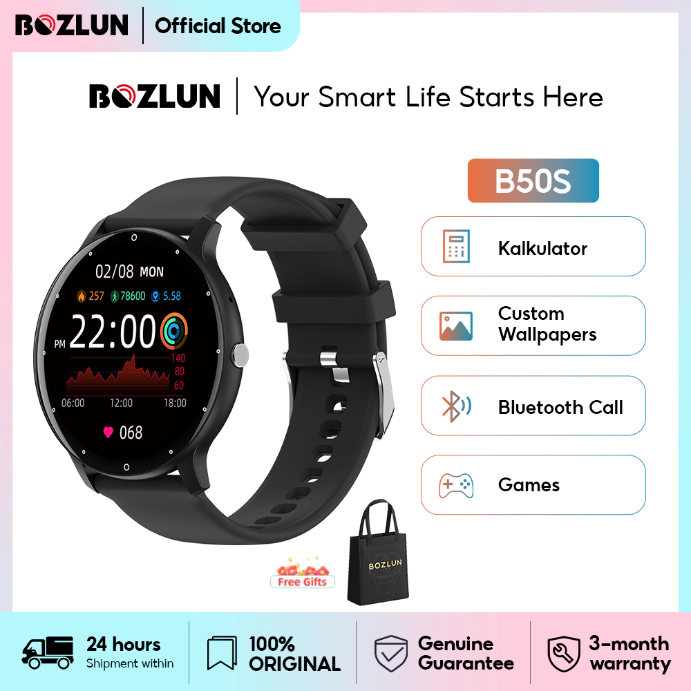 BOZLUN B50S Smartwatch Fitness Trackers Smartwatch Wanita IP68 Jam Tangan Smartwatch Pria Anti Air