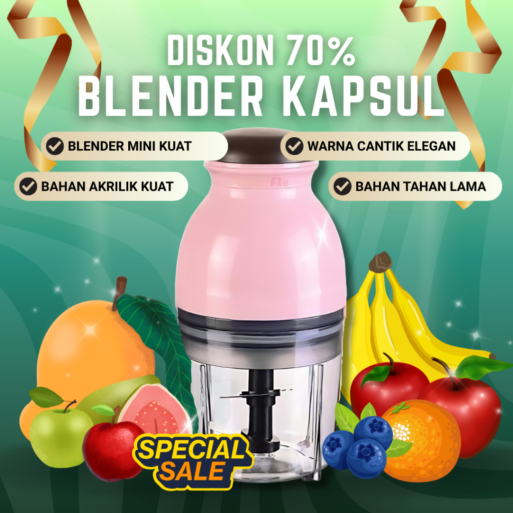 [HC] Blender Kapsul Cocok Untuk Dapur Rumah Blender Capsule Portable Serbaguna Electric Juicer 1.5L