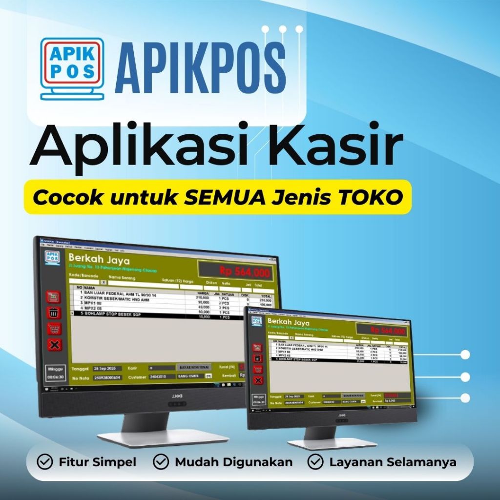 Aplikasi Kasir Toko - Software Kasir Point of Sale - Aplikasi Kasir Fitur Simpel