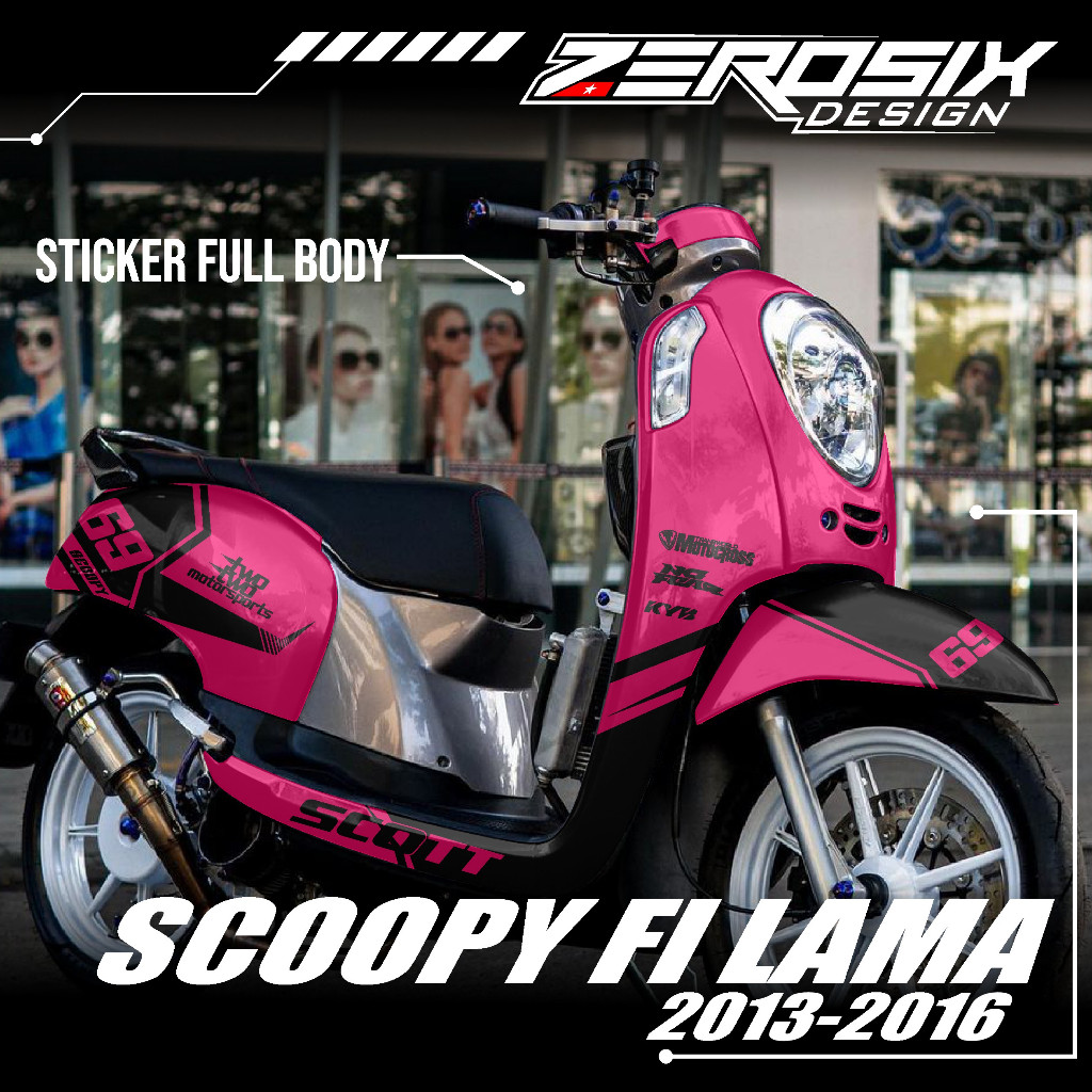PROMO Decal Sticker Scoopy Fi Lama 2013-2016 Full Body Sticker Scoopy Variasi Motif Racing Keren