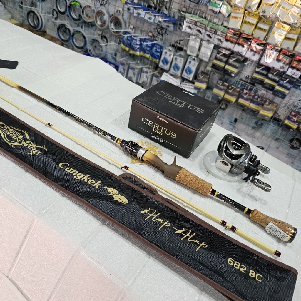 1 Set BC || Relix Nusantara Cangkek Alap Alap 682 UL BC  (Baitcasting) VS Reel BC Iroly Certus 100BF