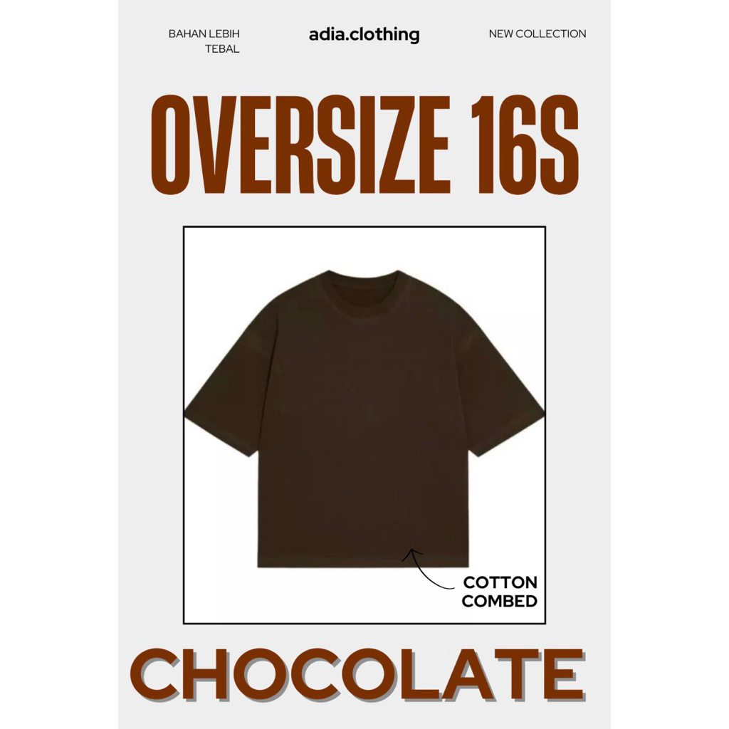 ADIA HEAVYWEIGHT OVERSIZE TEE POLOS BAHAN COTTON HEAVYWEIGHT 16s