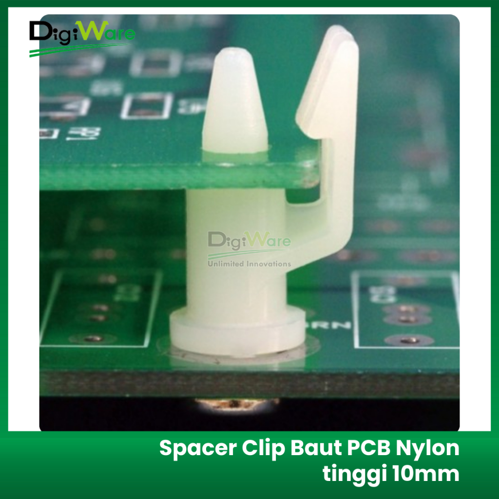 Spacer Clip Baut PCB Nylon tinggi 10mm | Spicer 10mm