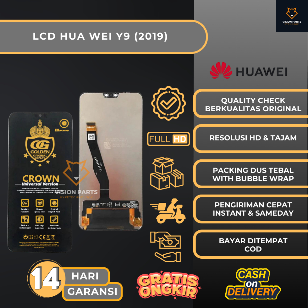 LCD TOUCHSCREEN HUAWEI Y9 (2019) FULLSET COMPLETE