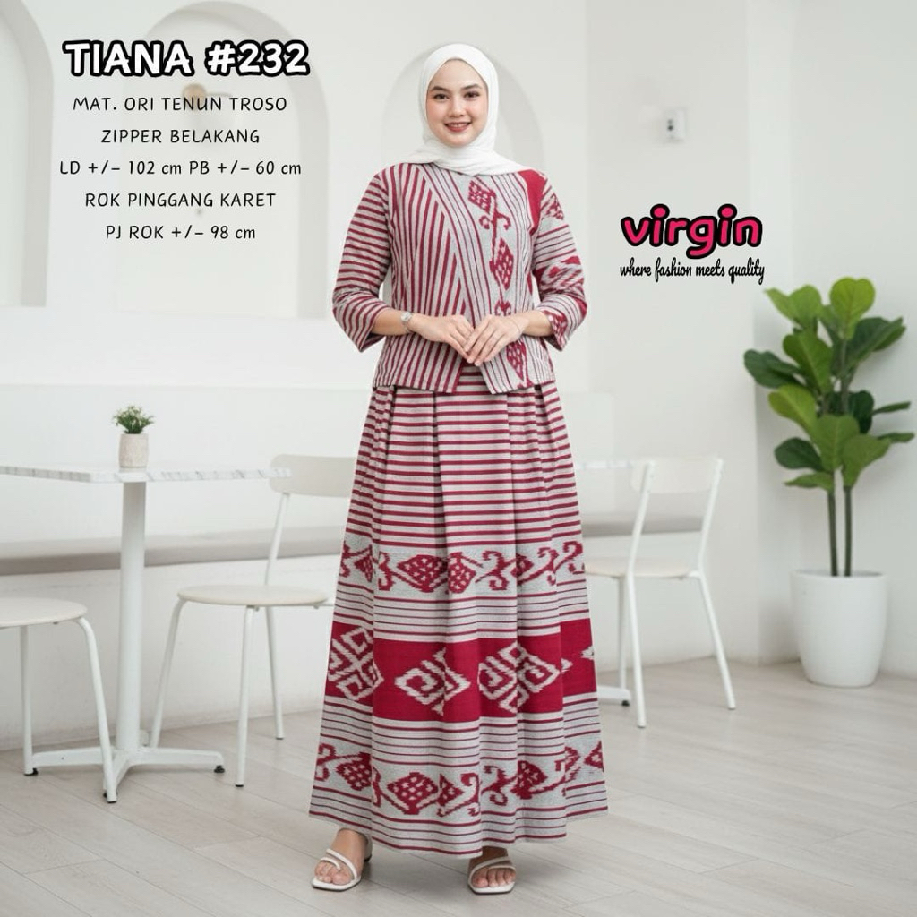 Set Wanita Ori Tenun Troso Atasan + Rok Stelan Tenun Troso Original Baju Set Wanita One Set Tenun Tr