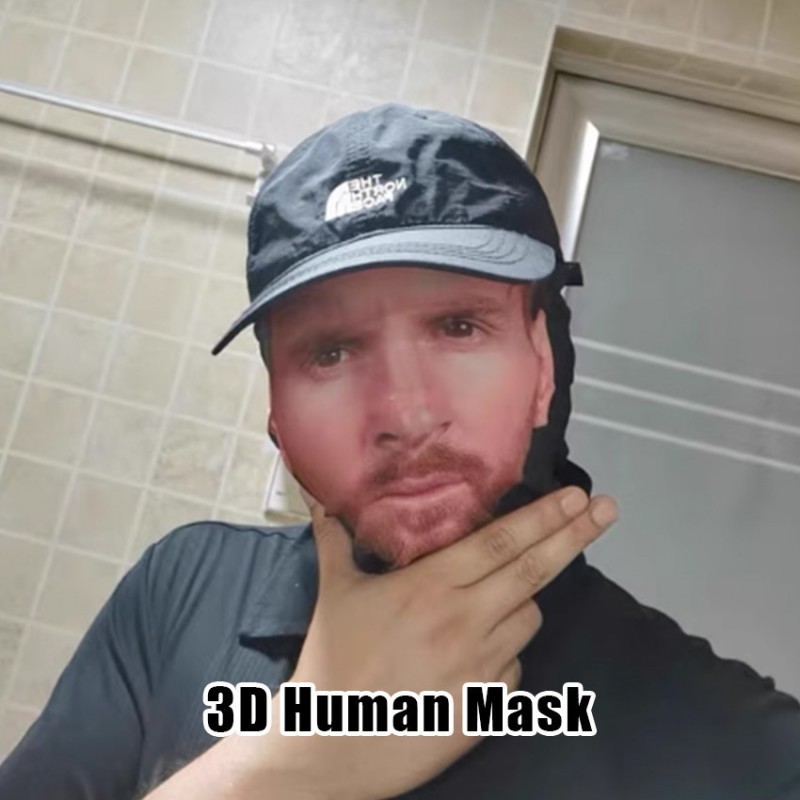 Topeng Balaclava 3D Messi Cristiano Ronaldo Cosplay Masker Human Mask Full Face Perlengkapan Gudang