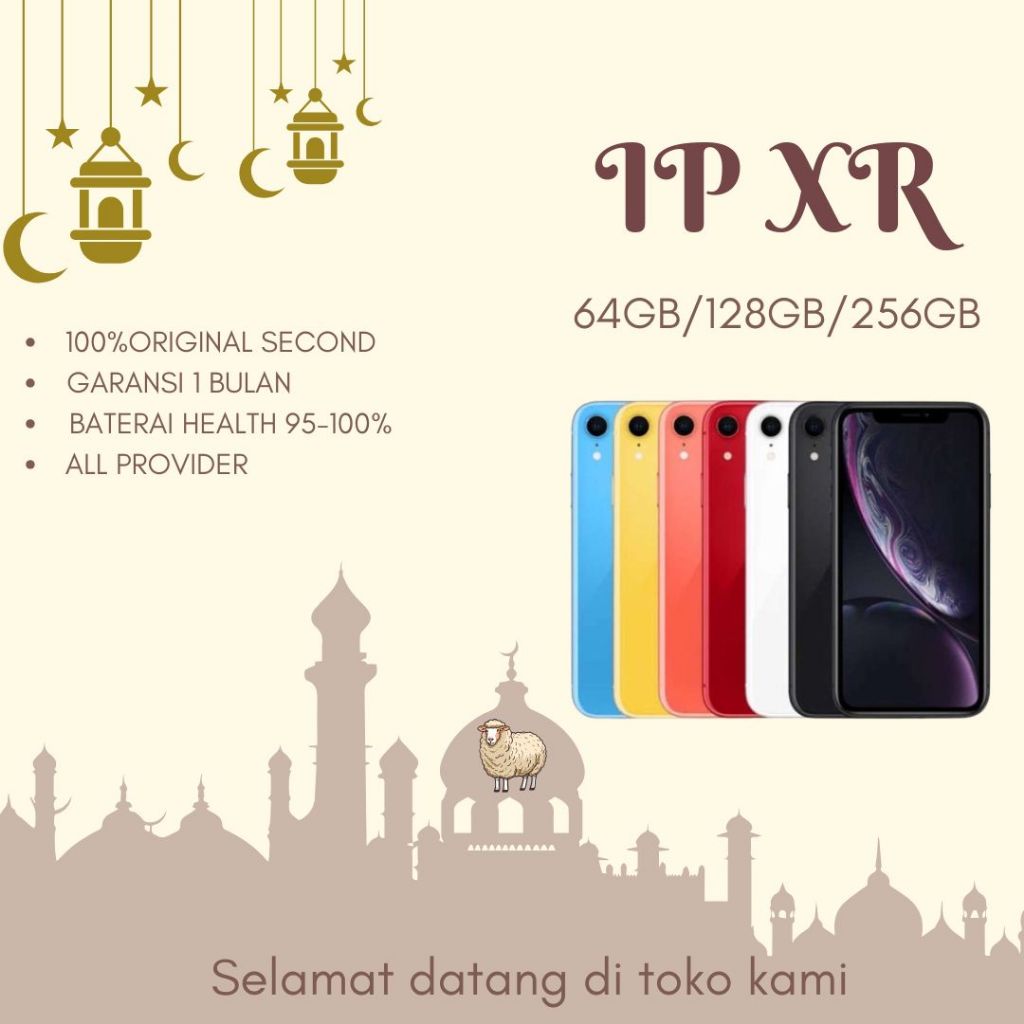 HPIPHONE XR 256GB/128GB/64GB  GSM LTE 4G Second 100% Original Fullset Mulus Condition Like New.