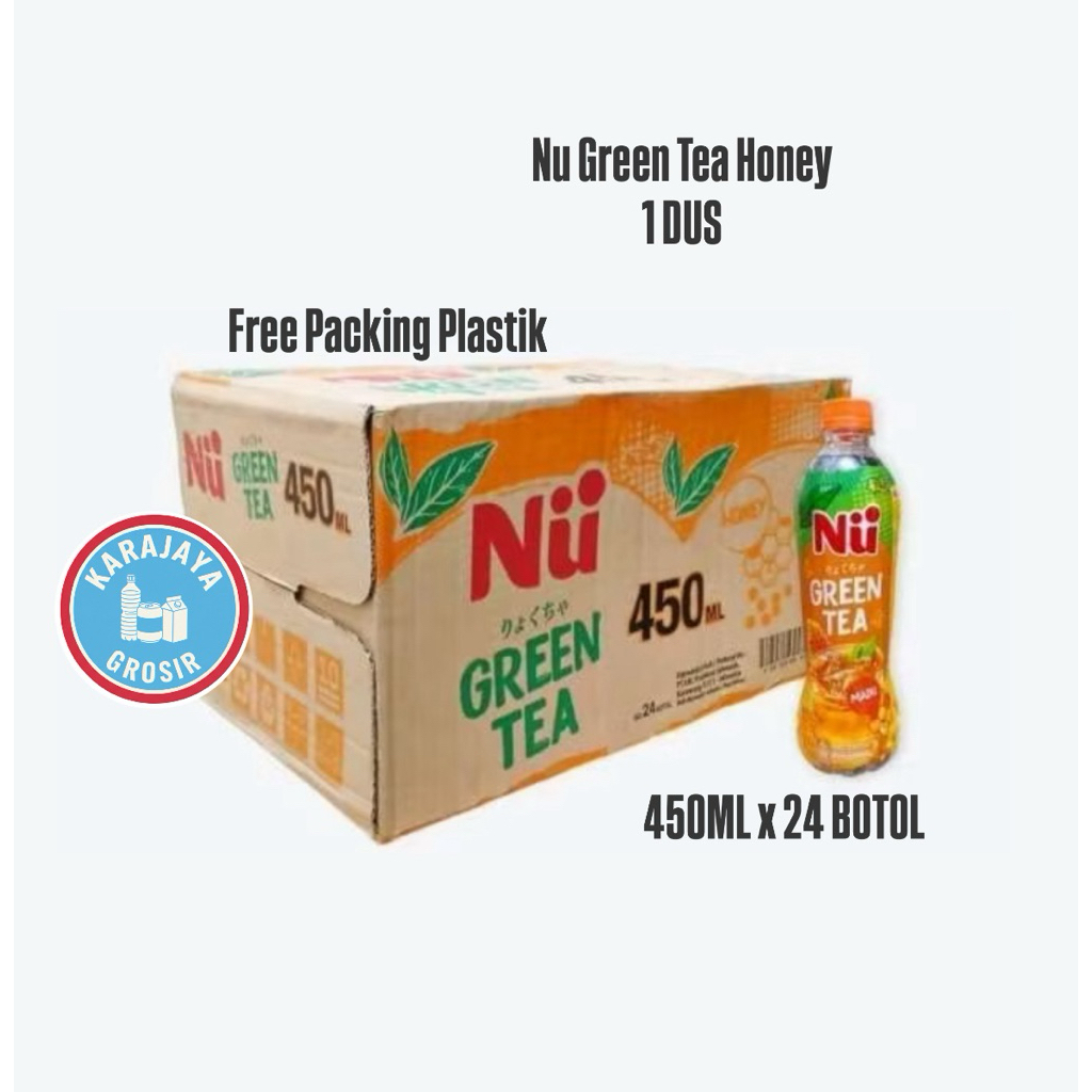 Nu Green Tea Honey 1 DUS 450ML x 24 BOTOL