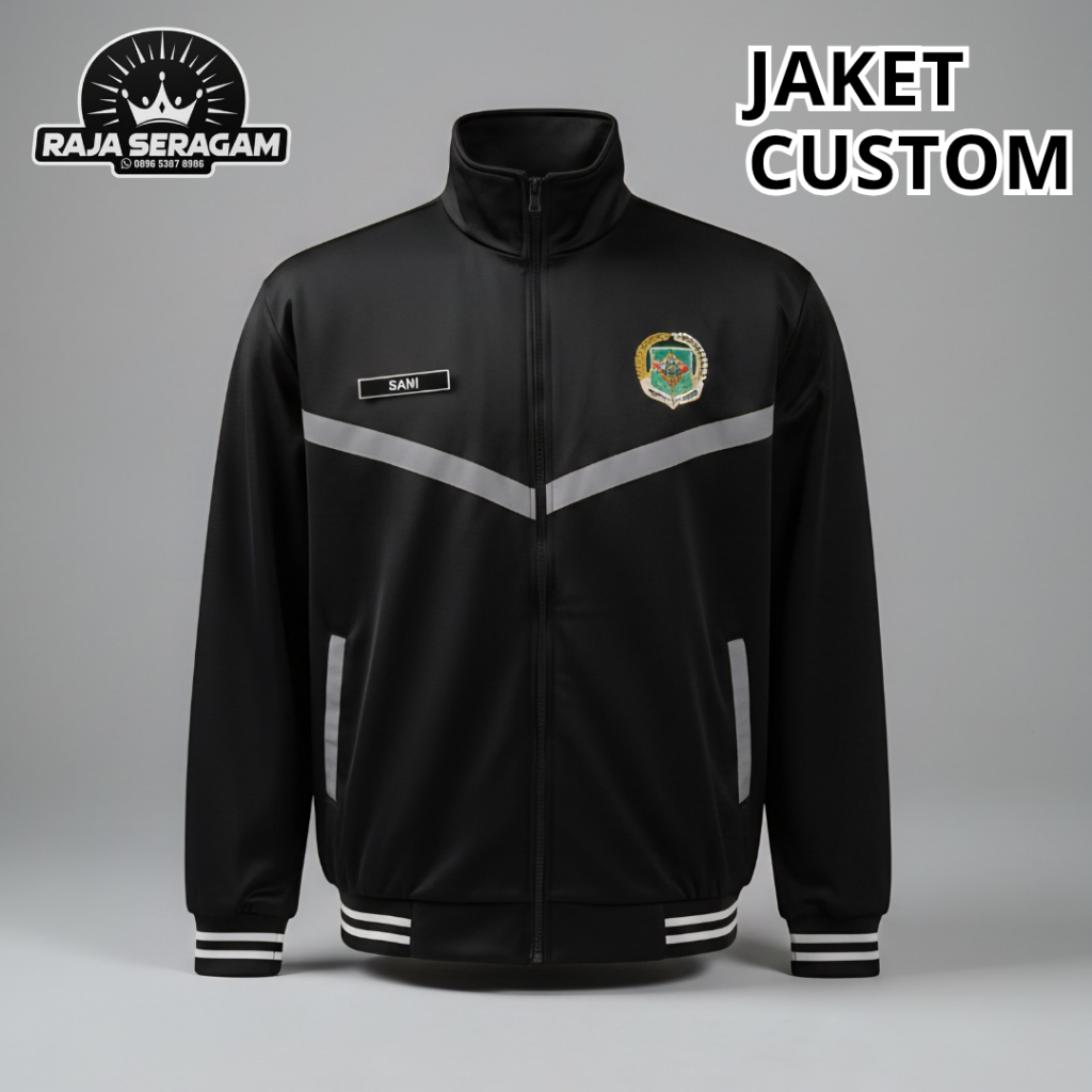 Setelan Jaket custom bahan diadora logo bordir