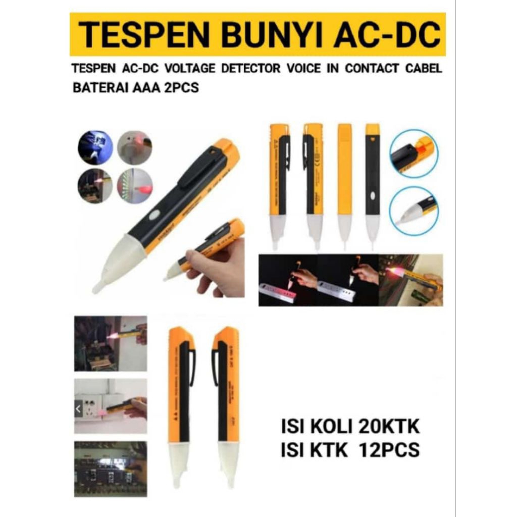 Tespen digital AC/DC bunyi mendeteksi kabel putus